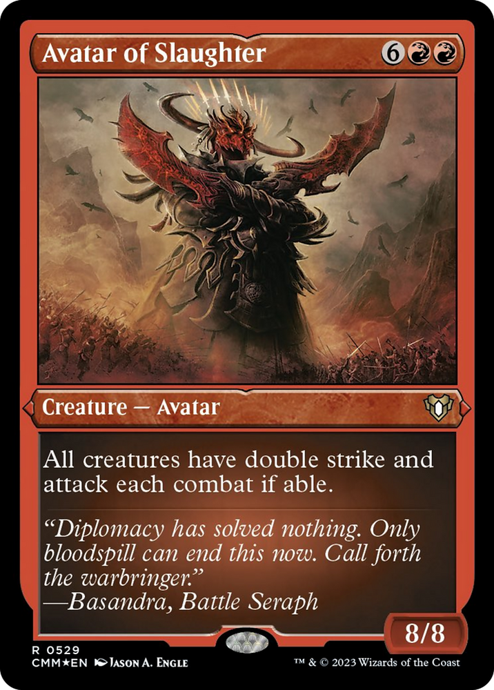 Avatar of Slaughter (Foil Etched) [Commander Masters] Magic: The Gathering
