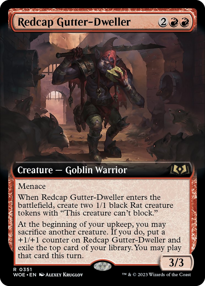 Redcap Gutter-Dweller (Extended Art) [Wilds of Eldraine] Magic: The Gathering
