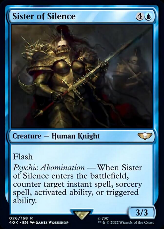 Sister of Silence (Surge Foil) [Warhammer 40,000] Magic: The Gathering
