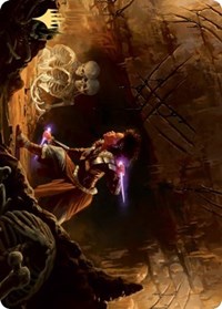 Dogged Pursuit Art Card (Gold-Stamped Signature) [Kaldheim Art Series] Magic: The Gathering