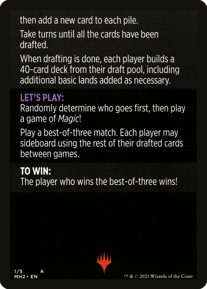Winchester Draft (Magic Minigame) [Modern Horizons 2 Minigame] Magic: The Gathering