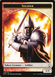 Soldier // Soldier Double-Sided Token [Guilds of Ravnica Guild Kit Tokens] Magic: The Gathering
