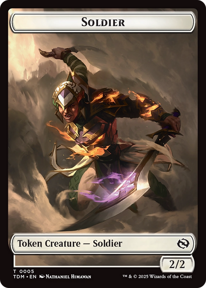 Soldier (0004) // Soldier (0005) Double-Sided Token [Tarkir: Dragonstorm Tokens] Magic: The Gathering