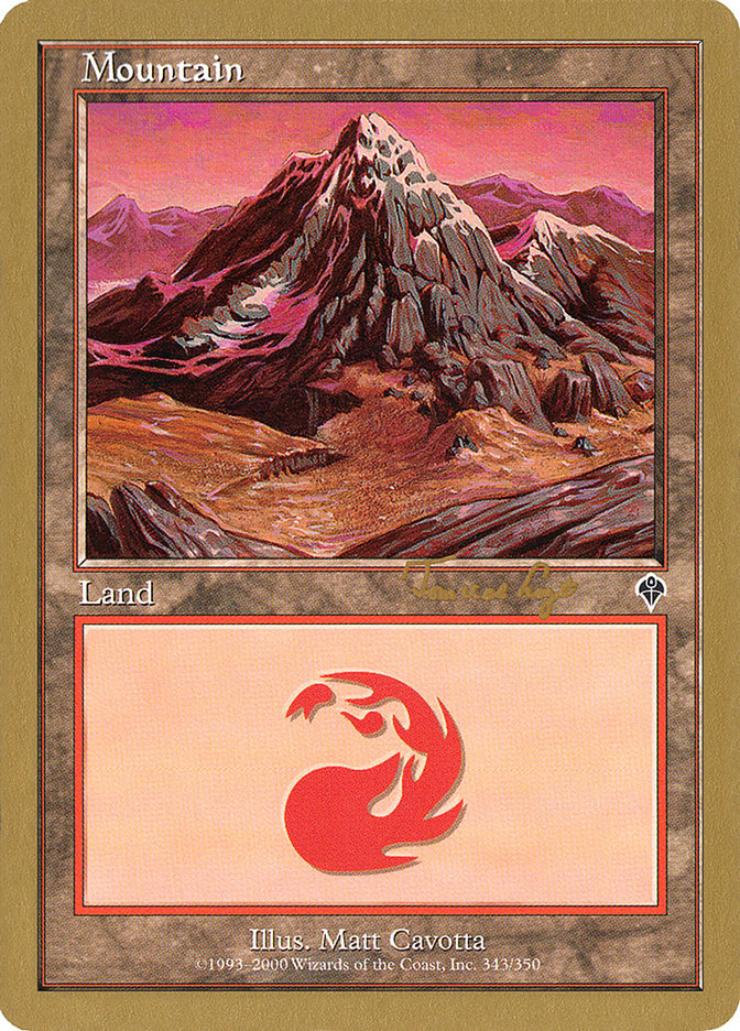 Mountain (tvdl343) (Tom van de Logt) [World Championship Decks 2001] Magic: The Gathering