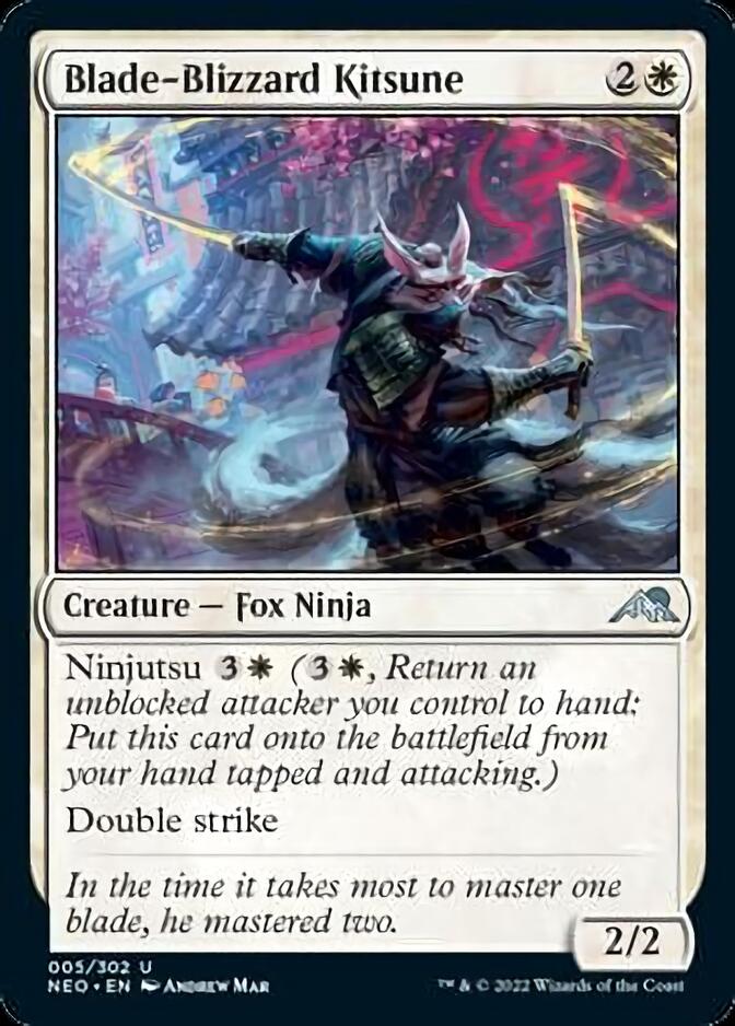 Blade-Blizzard Kitsune [Kamigawa: Neon Dynasty] Magic: The Gathering