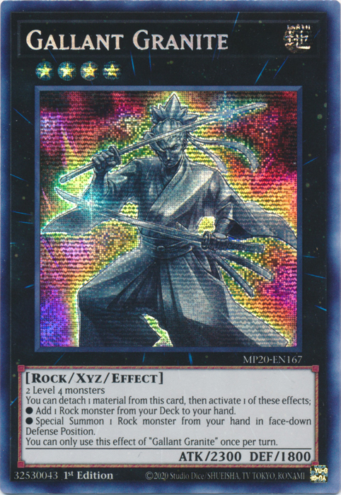 Gallant Granite [MP20-EN167] Prismatic Secret Rare - Yugioh Cards For Your TCG Needs!