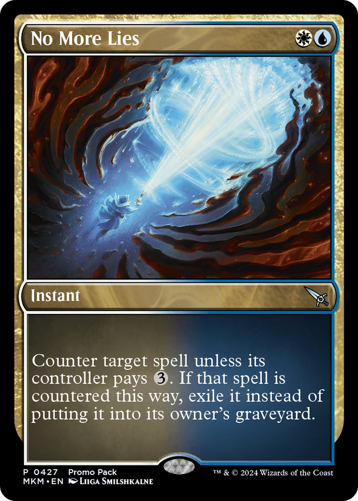 No More Lies (Promo Pack) [Murders at Karlov Manor Promos] Magic: The Gathering