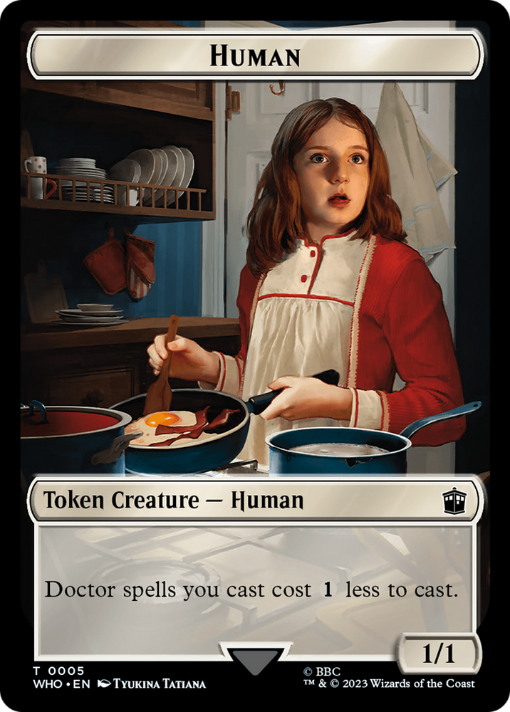 Human (0005) // Alien Insect Double-Sided Token [Doctor Who Tokens] Magic: The Gathering