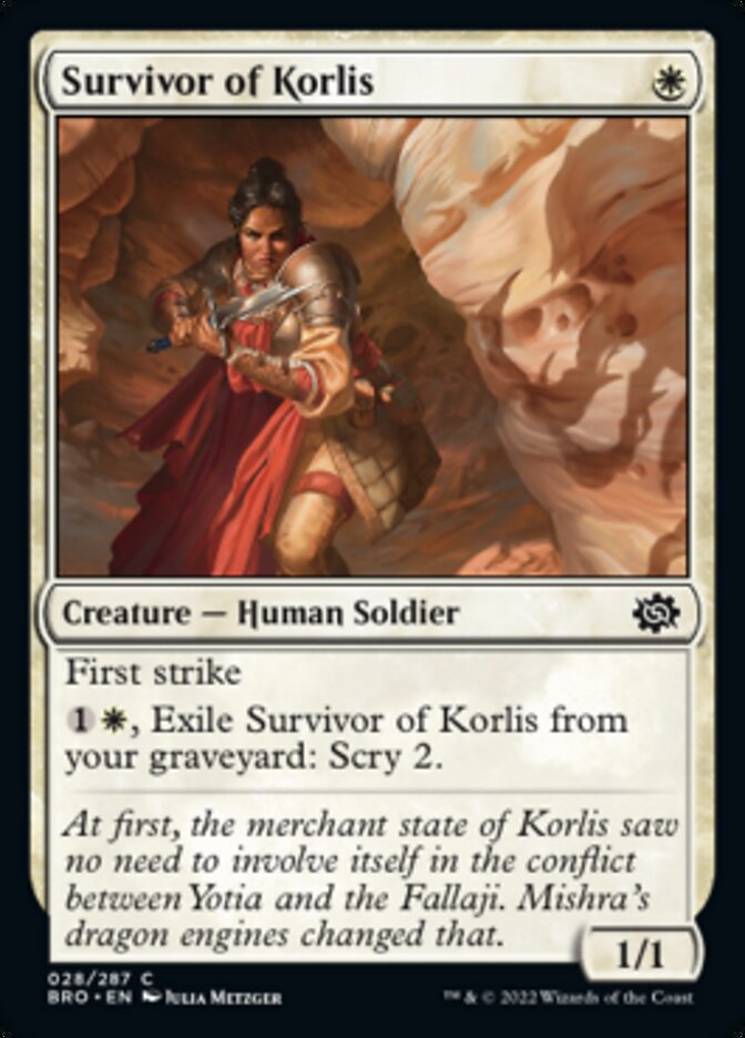 Survivor of Korlis [The Brothers' War] Magic: The Gathering