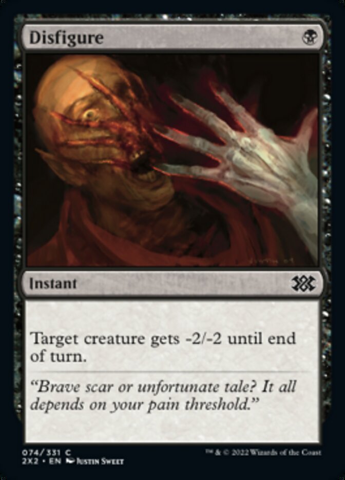 Disfigure [Double Masters 2022] Magic: The Gathering