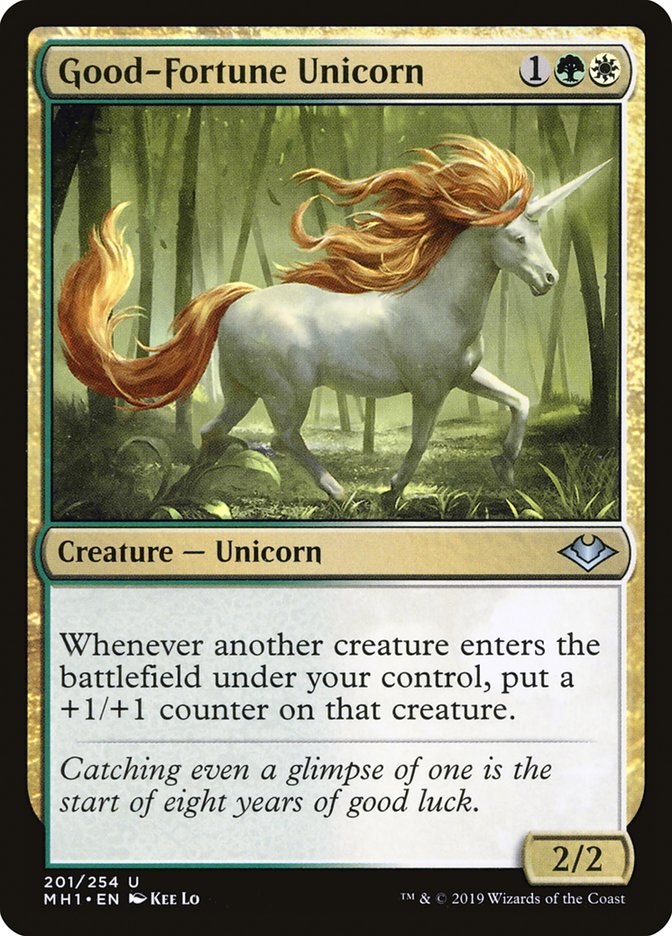 Good-Fortune Unicorn [Modern Horizons] Magic: The Gathering