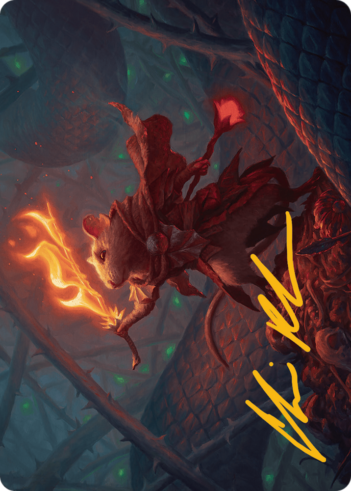 Emberheart Challenger Art Card (Gold-Stamped Signature) [Bloomburrow Art Series] Magic: The Gathering