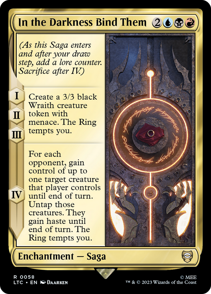 In the Darkness Bind Them [The Lord of the Rings: Tales of Middle-Earth Commander] Magic: The Gathering