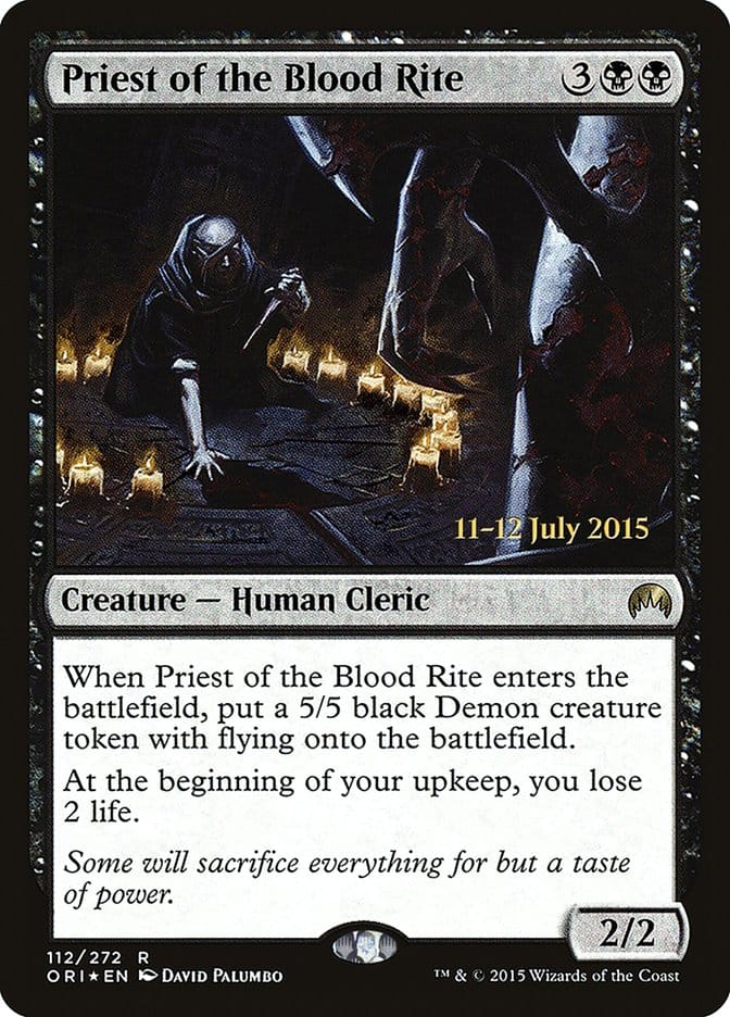 Priest of the Blood Rite [Magic Origins Prerelease Promos] Magic: The Gathering