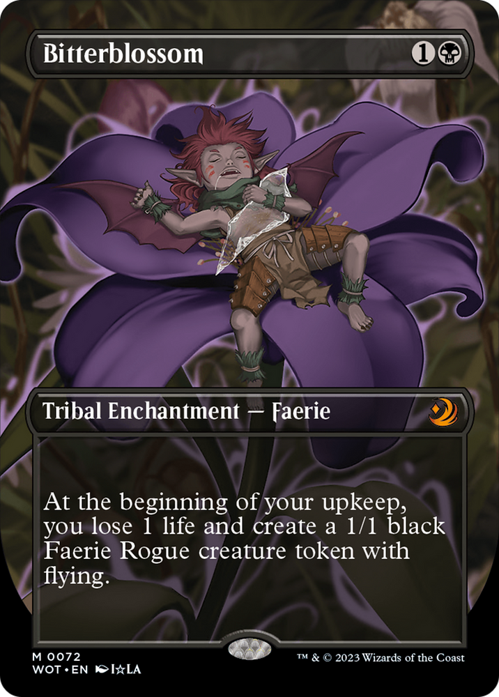 Bitterblossom (Anime Borderless) [Wilds of Eldraine: Enchanting Tales] Magic: The Gathering