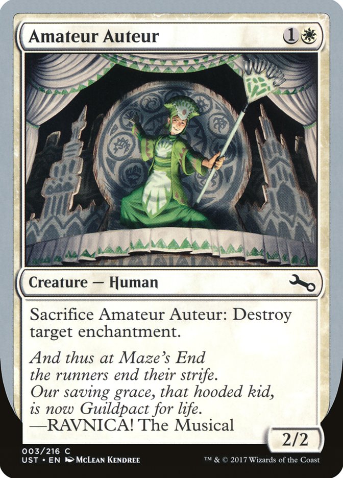 Amateur Auteur (RAVNICA! The Musical) [Unstable] Magic: The Gathering
