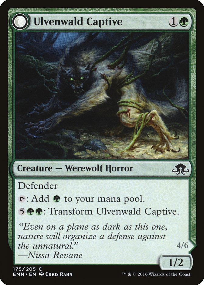 Ulvenwald Captive // Ulvenwald Abomination [Eldritch Moon] Magic: The Gathering
