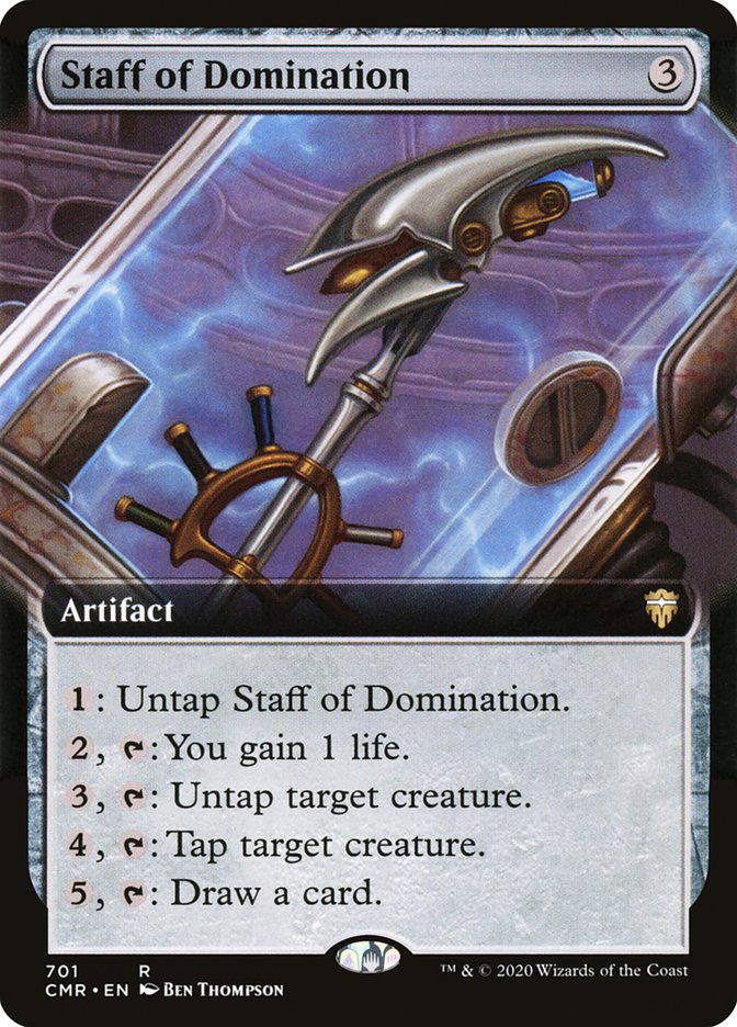 Staff of Domination (Extended Art) [Commander Legends] Magic: The Gathering