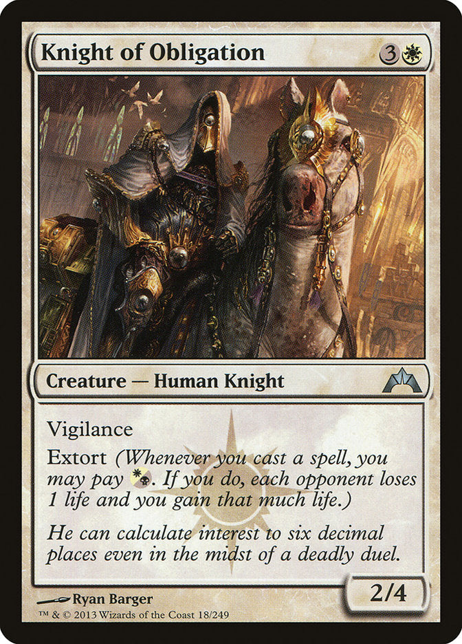 Knight of Obligation [Gatecrash] Magic: The Gathering