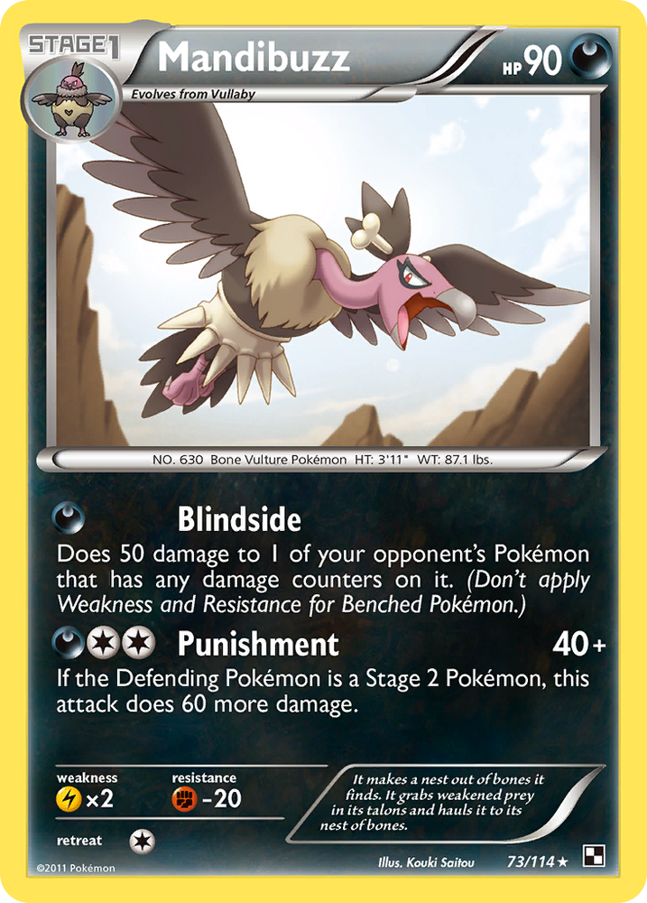 Mandibuzz (73/114) [Black & White: Base Set] Pokémon