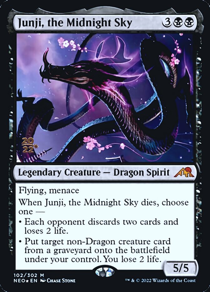 Junji, the Midnight Sky [Kamigawa: Neon Dynasty Prerelease Promos] Magic: The Gathering