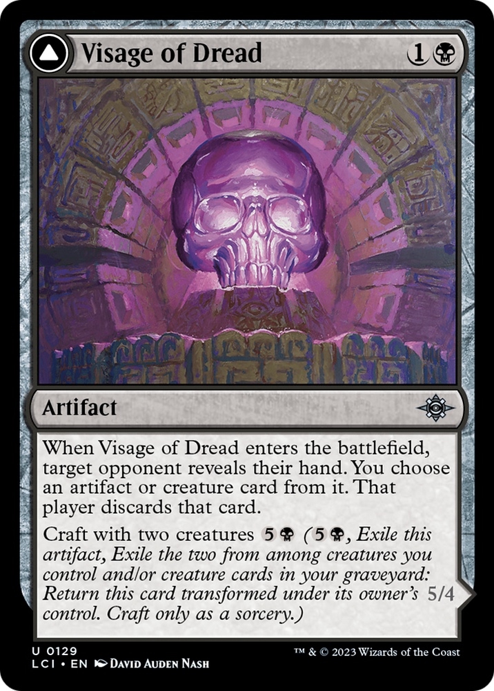 Visage of Dread // Dread Osseosaur [The Lost Caverns of Ixalan] Magic: The Gathering