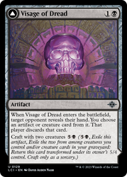 Visage of Dread // Dread Osseosaur [The Lost Caverns of Ixalan] Magic: The Gathering