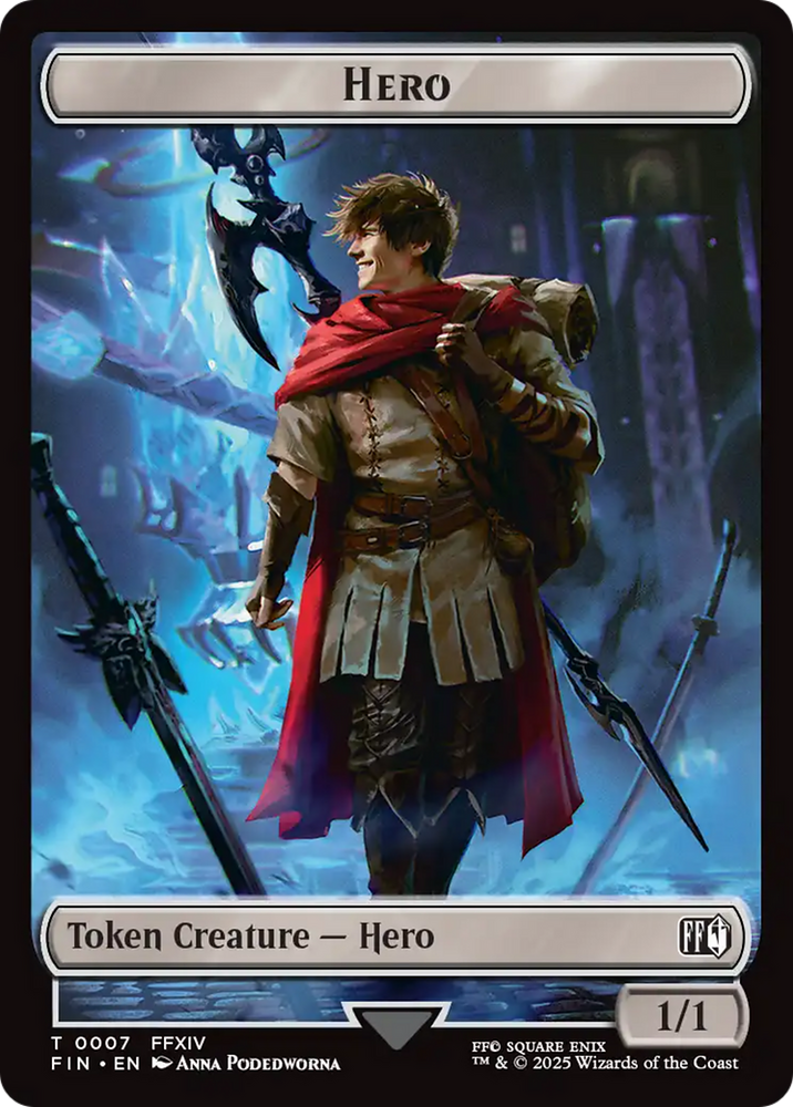 Hero (0007) // Bird (0016) Double-Sided Token [FINAL FANTASY Tokens] Magic: The Gathering