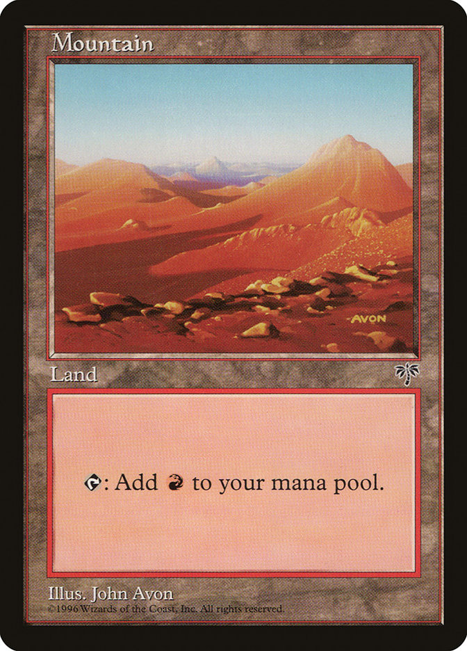 Mountain (Yellow Signature) [Mirage] Magic: The Gathering