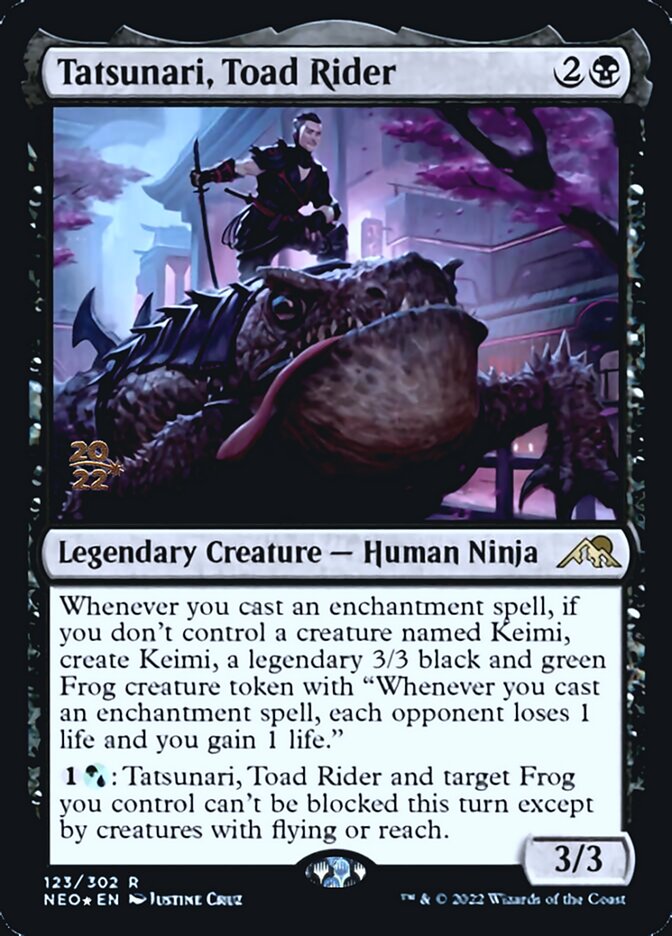Tatsunari, Toad Rider [Kamigawa: Neon Dynasty Prerelease Promos] Magic: The Gathering