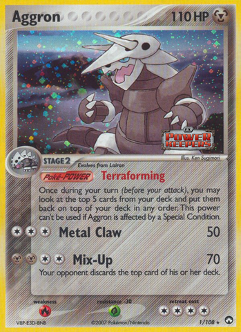 Aggron (1/108) (Stamped) [EX: Power Keepers] Pokémon