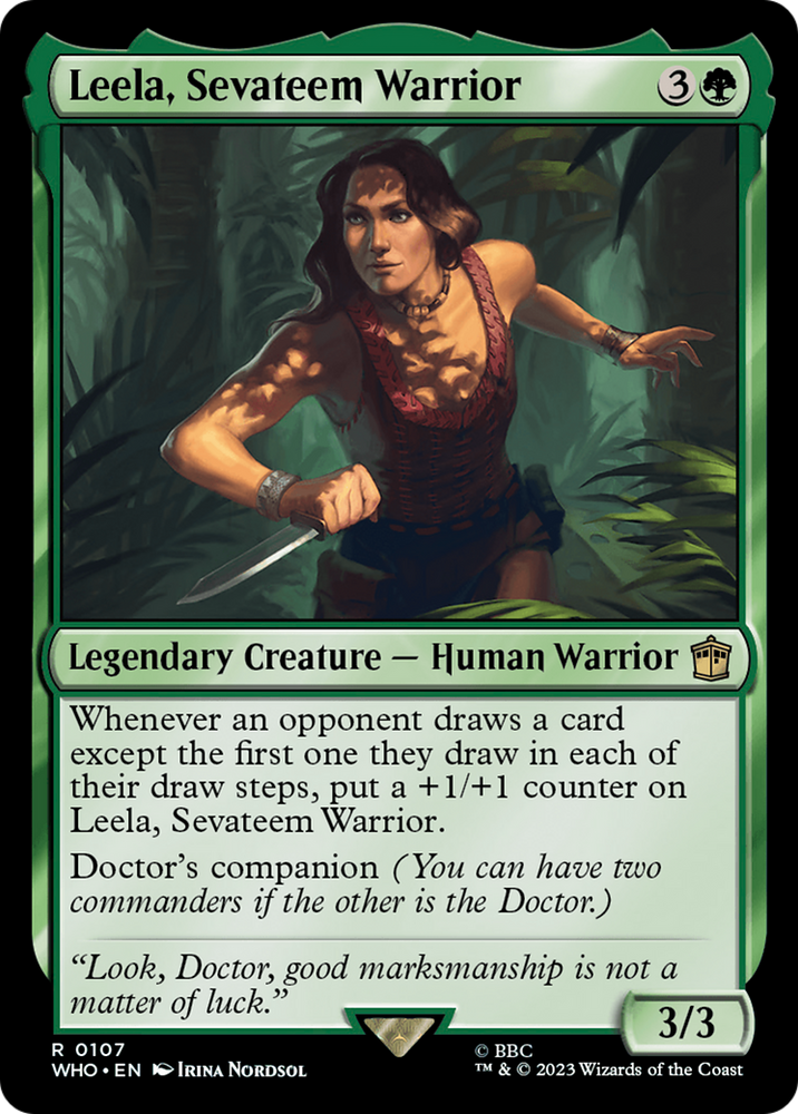 Leela, Sevateem Warrior [Doctor Who] Magic: The Gathering