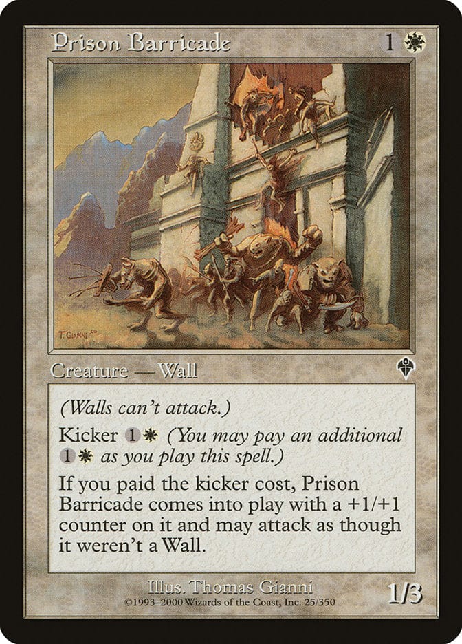 Prison Barricade [Invasion] Magic: The Gathering