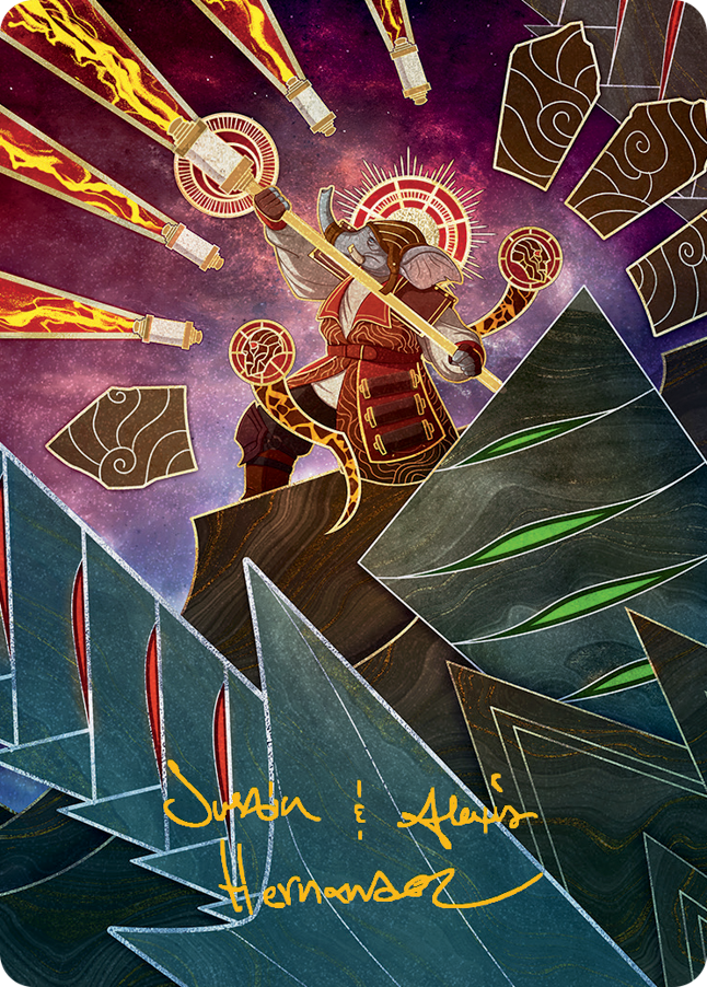 Quintorius, Loremaster Art Card (63) (Gold-Stamped Signature) [March of the Machine Art Series] Magic: The Gathering