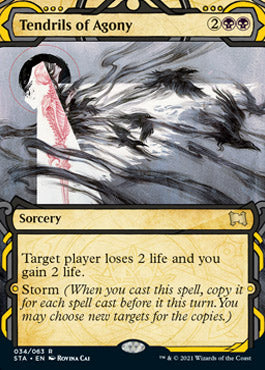 Tendrils of Agony (Foil Etched) [Strixhaven: School of Mages Mystical Archive] Magic: The Gathering