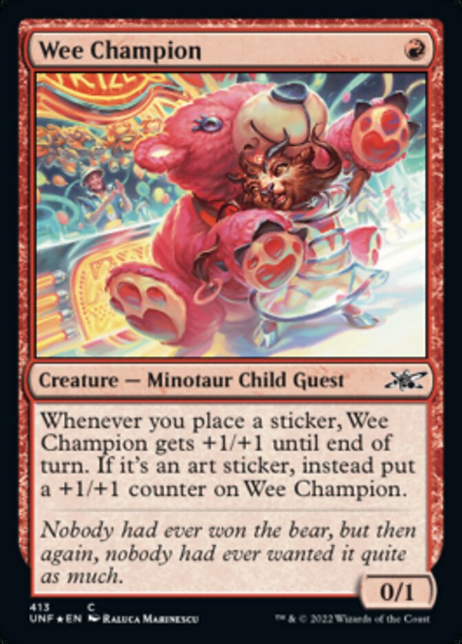 Wee Champion (Galaxy Foil) [Unfinity] Magic: The Gathering
