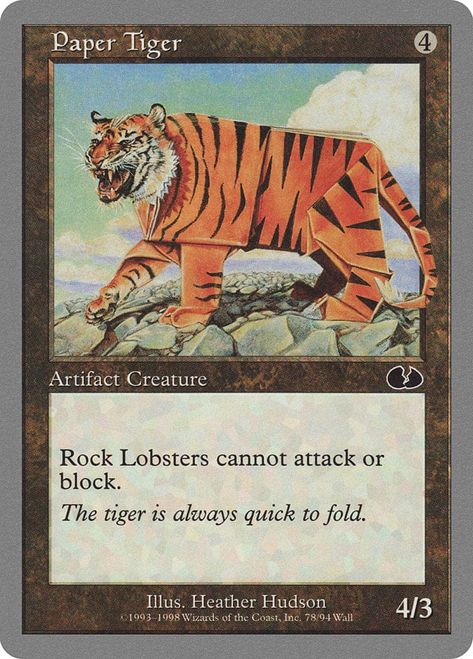 Paper Tiger [Unglued] Magic: The Gathering