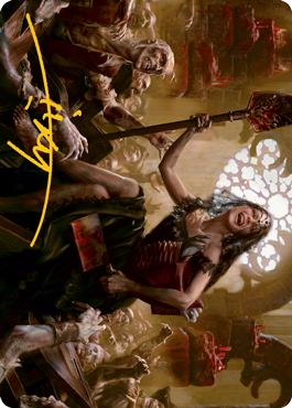 Gisa, Glorious Resurrector Art Card (Gold-Stamped Signature) [Innistrad: Midnight Hunt Art Series] Magic: The Gathering