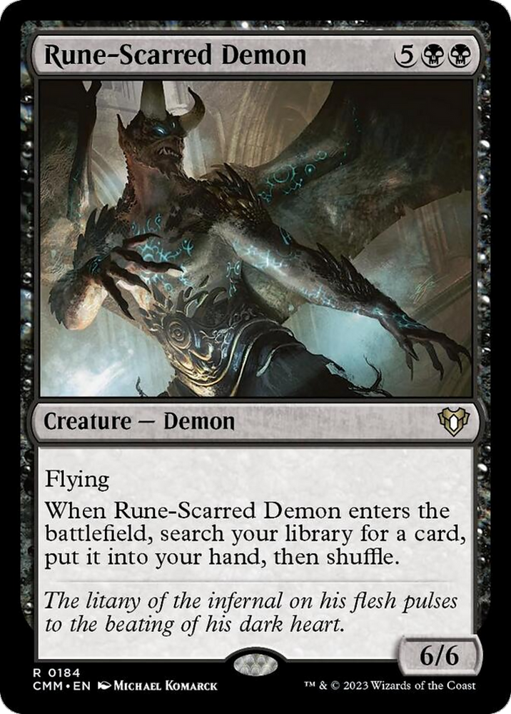 Rune-Scarred Demon [Commander Masters] Magic: The Gathering