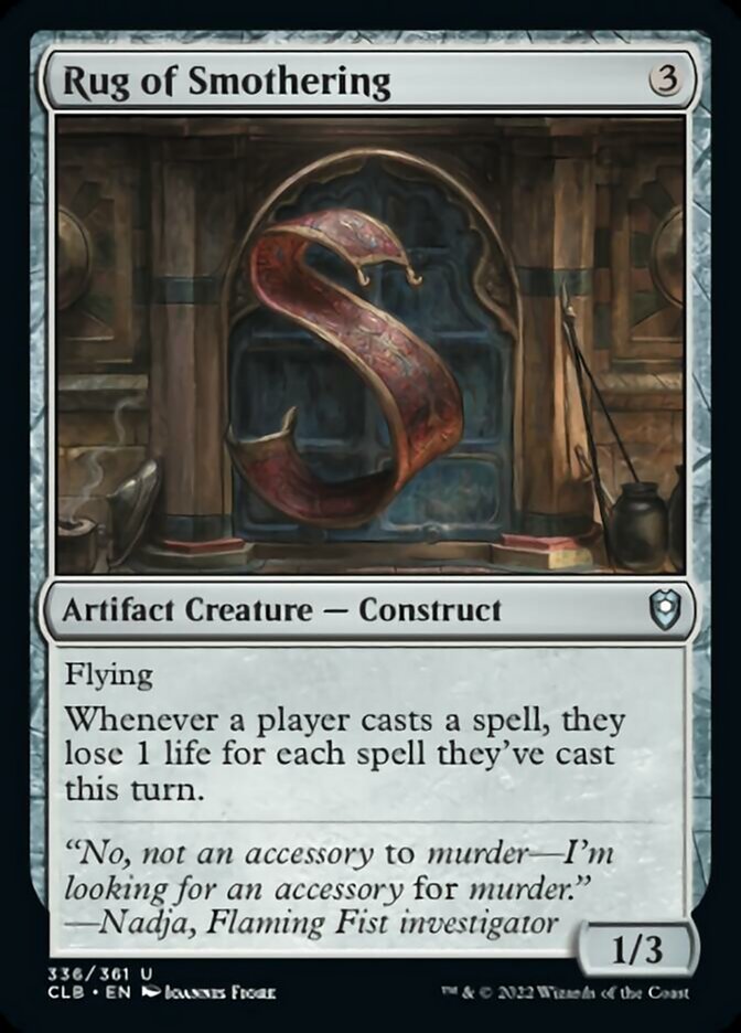 Rug of Smothering [Commander Legends: Battle for Baldur's Gate] Magic: The Gathering