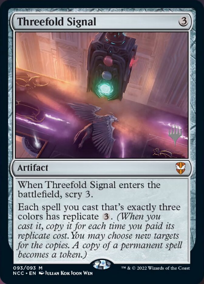 Threefold Signal (Promo Pack) [Streets of New Capenna Commander Promos] Magic: The Gathering