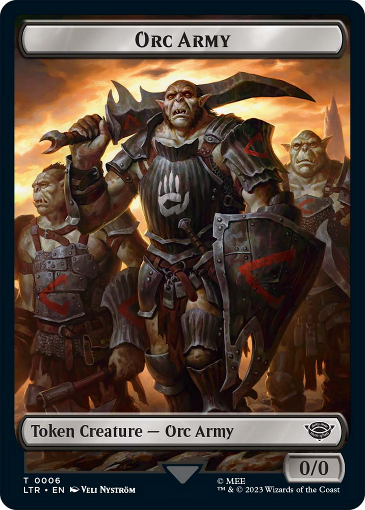 Food (11) // Orc Army (06) Double-Sided Token [The Lord of the Rings: Tales of Middle-Earth Tokens] Magic: The Gathering