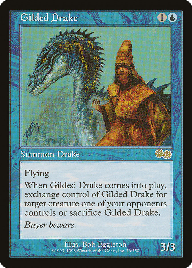 Gilded Drake [Urza's Saga] Magic: The Gathering