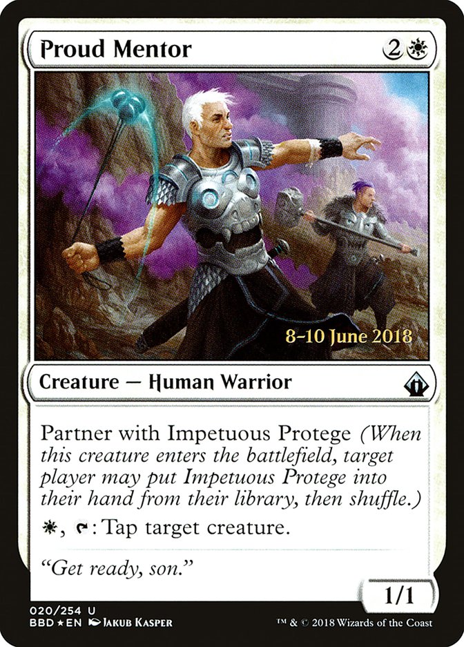 Proud Mentor [Battlebond Prerelease Promos] Magic: The Gathering