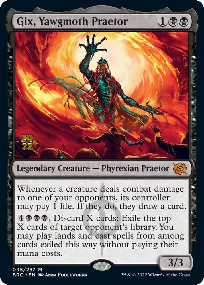 Gix, Yawgmoth Praetor [The Brothers' War Prerelease Promos] Magic: The Gathering