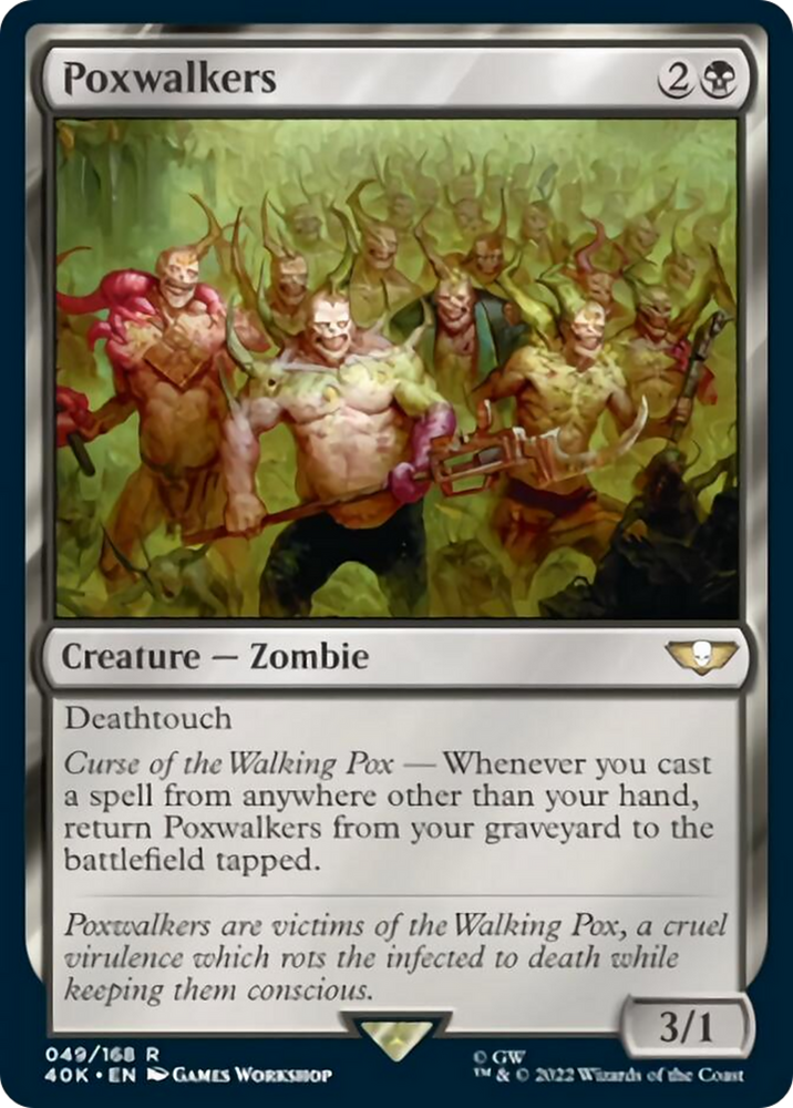 Poxwalkers (Surge Foil) [Warhammer 40,000] Magic: The Gathering