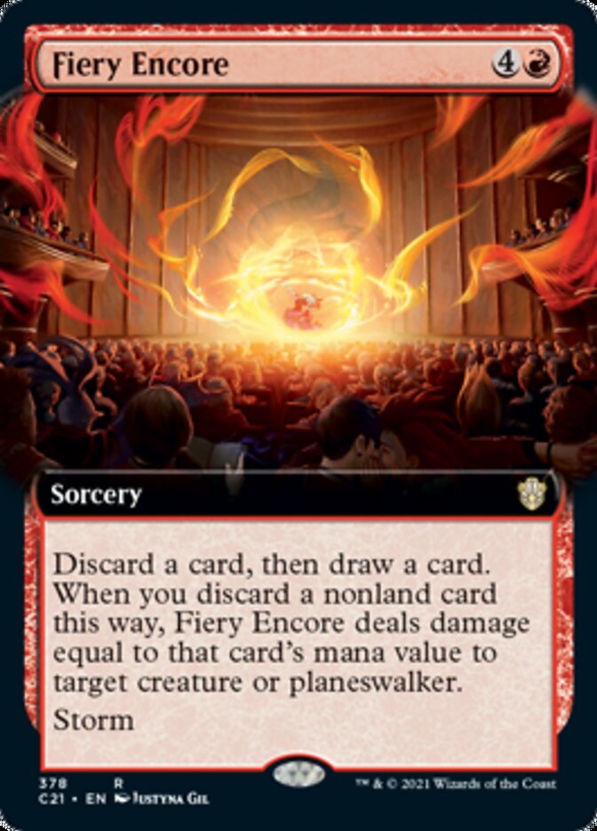 Fiery Encore (Extended Art) [Commander 2021] Magic: The Gathering