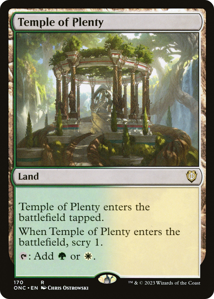 Temple of Plenty [Phyrexia: All Will Be One Commander] Magic: The Gathering