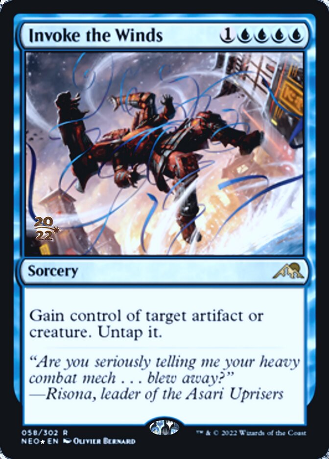 Invoke the Winds [Kamigawa: Neon Dynasty Prerelease Promos] Magic: The Gathering