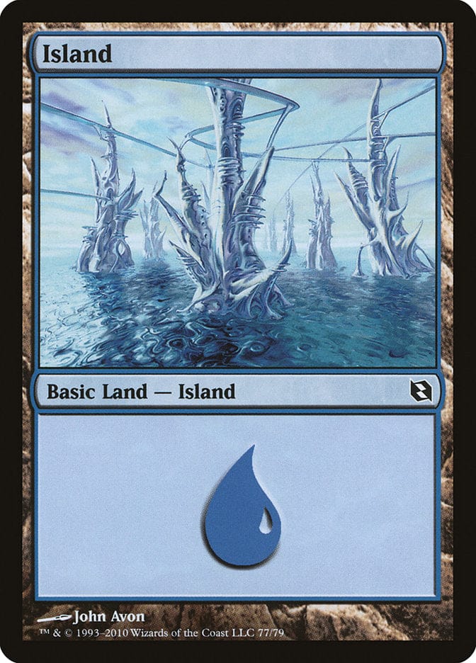 Island (77) [Duel Decks: Elspeth vs. Tezzeret] Magic: The Gathering